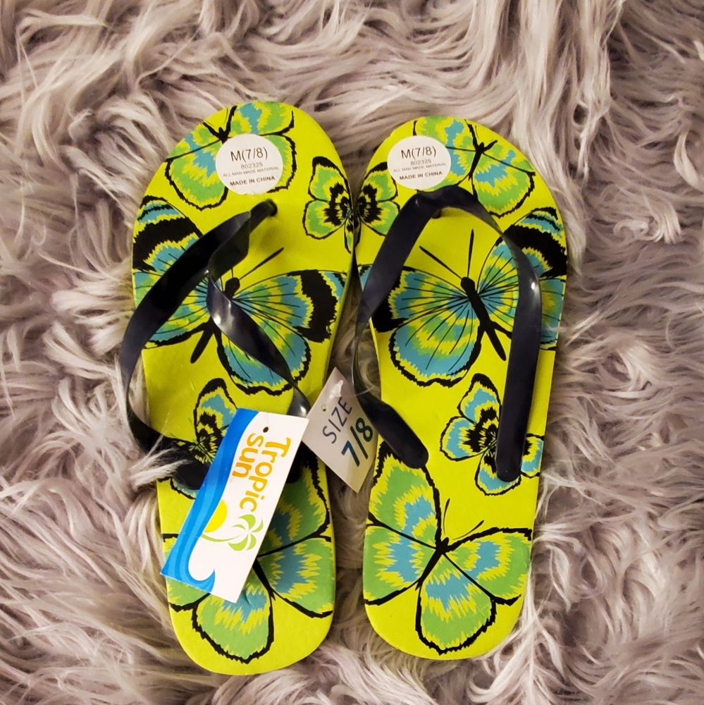 NWTS Butterfly Flip Flops